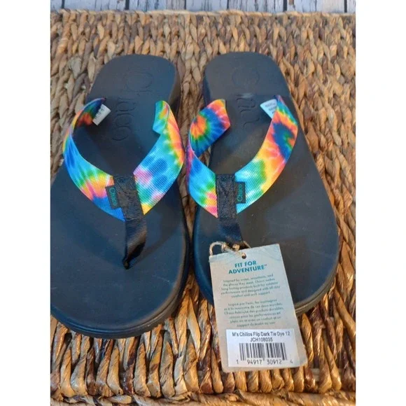 Chaco | Shoes | Chaco Mens Chillos Flip Flop Dark Tie Dye  display picture 3